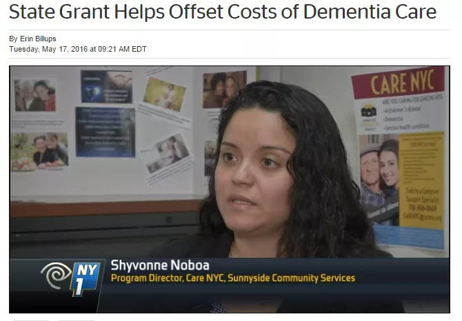 NY1 Reports on Supporting Alzheimer’s Caregivers